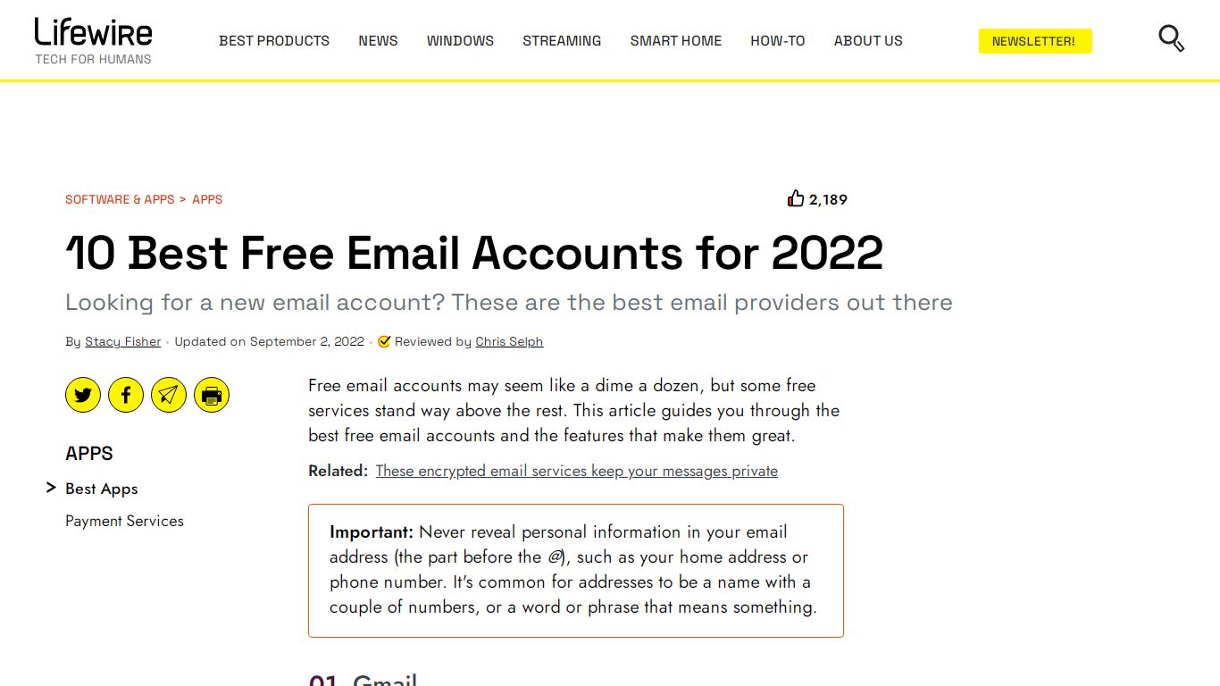 10 Best Free Email Accounts for 2022 - Lifewire